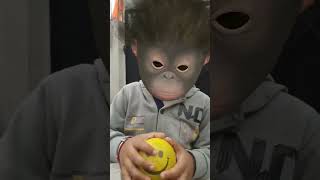 baby monkey playing smile boll 🐵🏐🔮😻😍😅🦧#monkeylove #cartoon #cutebaby#funny#love #song #aaryavnaagar