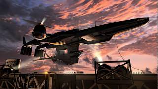 Cloud climbs up and sees the airship Highwind for the first time. FMV [Disc 1] Final Fantasy VII