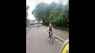 Amber heard riding cycle in london