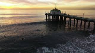 Longboarding - Manhattan Beach Pier - South Side - December 7th, 2020 - 4:50pm PST - 4K - 2