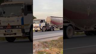 Hyundai Cement Trucks driving on the Road #truckdriver #heavytruck #cementtruck #jcbvideo #truck