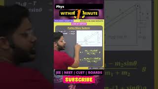 Pulley Mass System on Inclined Plane #lawsofmotion #shorts #viral