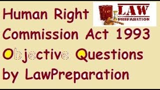 Human Right Commission Act 1993 Objective Questions by LawPreparation