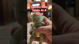 Squishy Baby Splats On A Hotel Sidewalk! #shorts #japan #baby #funny #comedy #toys