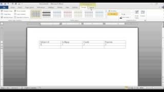 Word 2007 / 2010: How to customize your table by colour, appearance, length and width.