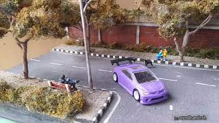 Diorama Hotwheels Custom sederhana  civic #diorama #diorama64 #dioramadiecast #hotwheels