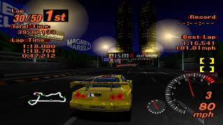 Gran Turismo 2 (60fps) - Endurance Race: S.S. Route 5 Night 50 Laps / Nissan Skyline GT-R Pennzoil