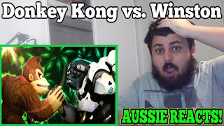 Aussie Reacts! Donkey Kong vs. Winston #dk #winston #rapbattle