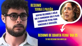 Terra e Paixão resumo do capitulo de quarta feira dia 25