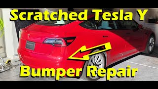 Mobile Bumper Repair Phoenix Arizona Tesla 3 (3 Stage Red)