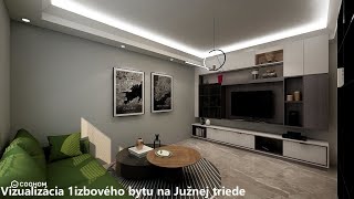 Vizualizácia 1i bytu na Južnej triede