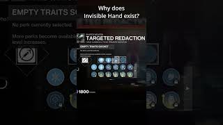 Why do bad perks like Invisible Hand exist in Destiny?