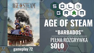 Age of Steam | pełna rozgrywka solo | Barbados | zasady gry | gameplay 72