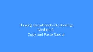 Placing Spreadsheets as Tables   BricsCAD