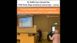 Successfully completed her PhD journey at Riga Technical University in Latvia