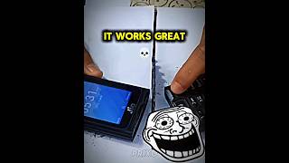 it still works after cutting 💀 #trollface #phone #cutting #edit #phonk