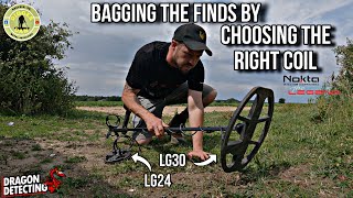 Bagging The Finds By Choosing The Right Coil | Metal Detecting UK | #NoktaTheLegend | LG30 | LG24