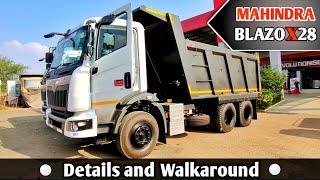 MAHINDRA BLAZO X 28 | DETAILS AND WALKAROUND | MAHINDRA 2022 TRUCK | BS6.