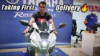 Taking 1st Delivery🔥Yamaha R15 M in Delhi | Crazy Motors |