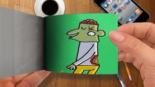 Flipbook   Zombie Meets His Fate 😂 #shorts #cartoonbox  #animation