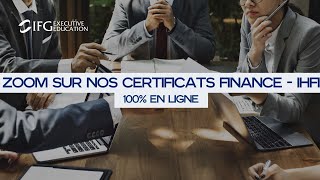 Présentation de nos Certificats Finance (IHFI) 100% Online_08102024