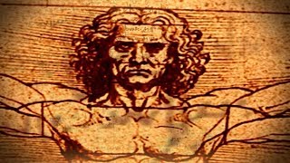 Leonardo da Vinci Vitruvian Man Background Animation Loop Royalty Free Footage