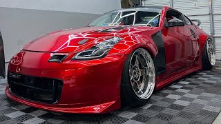 350 Z gets Polished engine and full color change! 🔥 ( True blood teckwrap)