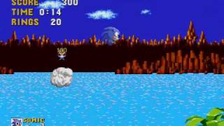 Sonic the Hedgehog - Green Hill Zone Act.1 Speed Run (29 secs) (No Spinball)