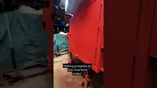 Overland Trailer Painted RED!  Its coming along! Cant wait to get it done and use it!