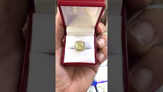 5.45ct Yellow Diamond Ring by Ritz Jewelers Los Angeles