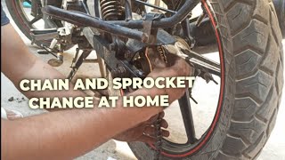 Tvs Apache RTR 160/180 Chain Sprocket Change At Home💥Rs.1000 only💵 step by step full detail video🔩🪛🔧