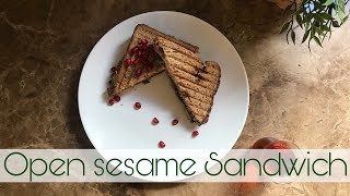 شطيرة افتح ياسمسم من اختراعي 🌚♥️ | Open sesame  sandwich