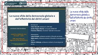 Le nuove sfide della democrazia globale e dell’effettività dei diritti umani