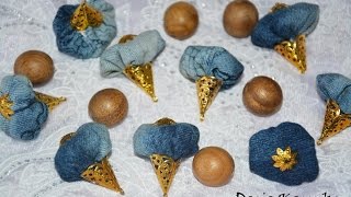 DIY Как сделать бусины из джинсов. Мастер класс / Beads of jeans