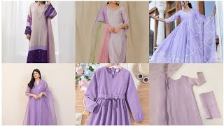 Plain Lilac Dress Designs #colorsoflifewithmusfira