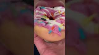 ASMR Eating strawberry mini delicious  donuts # ASMR sounds￼