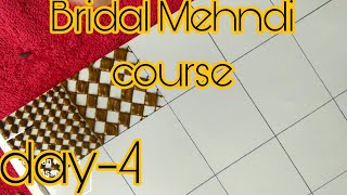 Bridal Mehndi course day-4 || 1 line checks learn with @sehreenshennaclasses