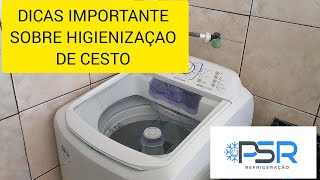 Como fazer higienizaçao em máquina de lavar  / Higienizaçao no cesto completa