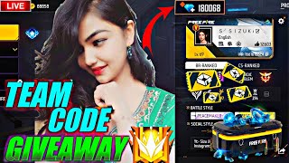 FREE FIRE LIVE GIVEAWAY TEAMCODE || FF LIVE give way