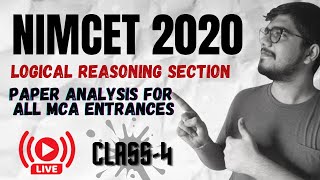 NIMCET 2020 Previous Year Questions | LOGICAL REASONING | Part 4 I OneStop MCA | NIMCET & MHT CET