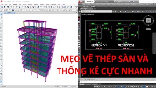 Mẹo vẽ thép sàn và thống kê cực nhanh | DBim