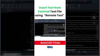 Insert Text from External Text File using  “Remote Text” | Gobeshona  #autocadtricks