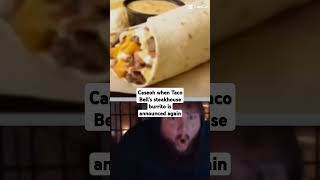 Caseoh steakhouse burrito #caseohfunnymoments #tacobell