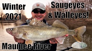 Indiana Kayak Fishing: Maumee River Saugeyes & Walleyes 12/3/21