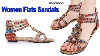 Latest beautiful Women Flats Sandals / Flat Sandals For Girls