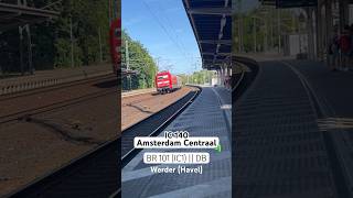 Eine BR 101 durchfährt als InterCity 140 den Bahnhof Werder (Havel) | ÖPNVinBB | #shorts