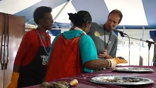 Oyster shucking competition Richmond Folk Festival 2017