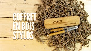 Coffret de deux stylos en bois