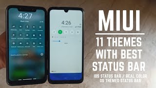 Miui 11 themes with best status bar part 3 / color os status bar / center clock / hindi