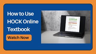 HOCK Online Textbooks - New Features!